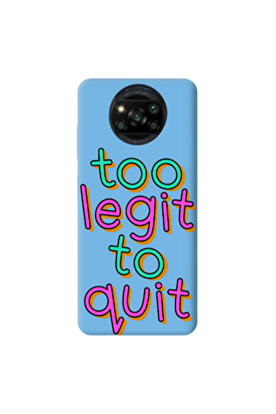 Other Xiaomi Poco X3 /X3 Pro Too Legit To Quit Blue Colored Silicone TPU Θήκη