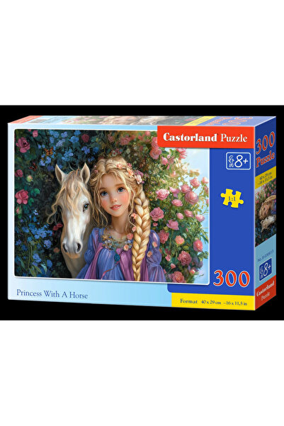 Castorland Puzzle 300 piese - Prințesă cu cal (B-030613)