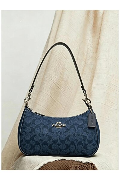 Coach New York Shoulder Bag for Women Denim Blue Crossbody bag Handbag Messag...