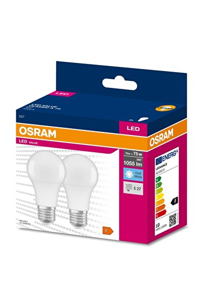 OEM 2 Becuri LED Osram Value Classic A, E27, 10W (75W), 1055 lm, lumină neutr...