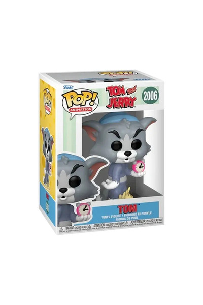 OEM Figurina Funko POP! Tom Nap #2006, Tom & Jerry, cu ceas, gri-albastru, 10 cm