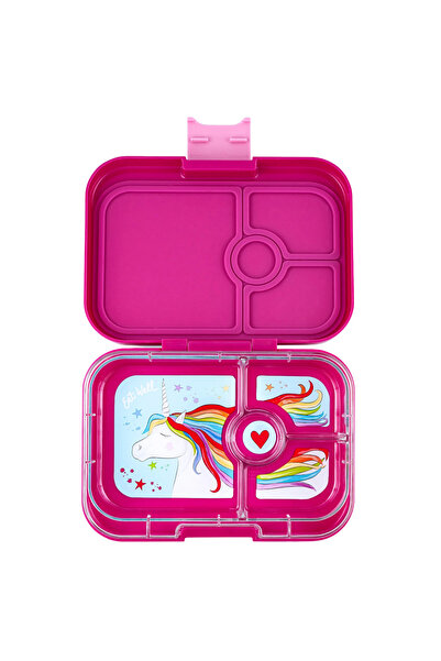 YumBox Κουτί φαγητού Panino 4 θέσεων - Μαλιμπού Μωβ/Μονόκερος