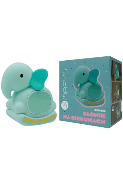 OEM Lampă de veghe Mary cu ceas deșteptător Elefant balansoar RGB