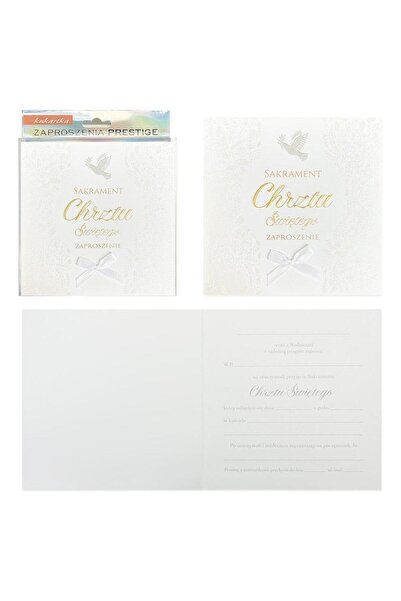 OEM Invitații Premium pentru Botez 5 bucăți – ZP-048, 14,5x14,5 cm