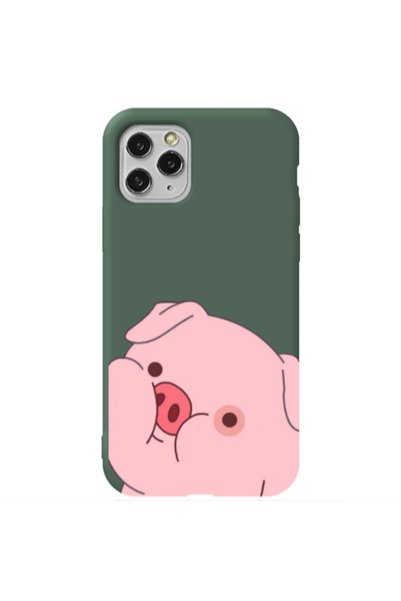 Other Apple iPhone 11 Pro Piggy 2 Dark Green Colored Silicone TPU Θήκη