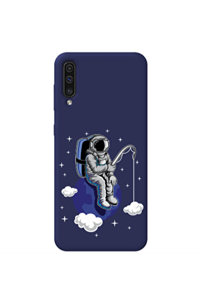 Other Samsung A70 Fishing space Dark blue Colored Silicone TPU Θήκη