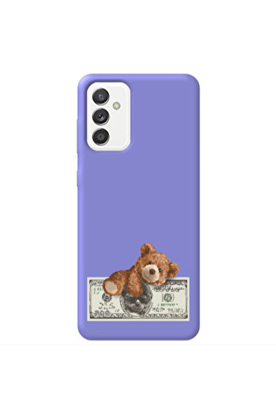 Other Samsung M13 Money Style Purple Colored Silicone TPU Θήκη