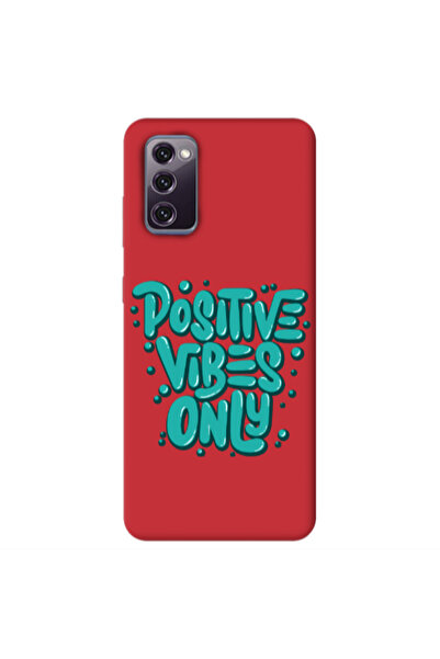 Other Samsung S20 FE Positive Vibes Only Red Colored Silicone TPU Θήκη