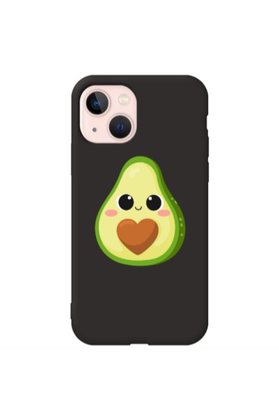 Other Apple iPhone 13 Baby avocado Black Colored Silicone TPU Θήκη