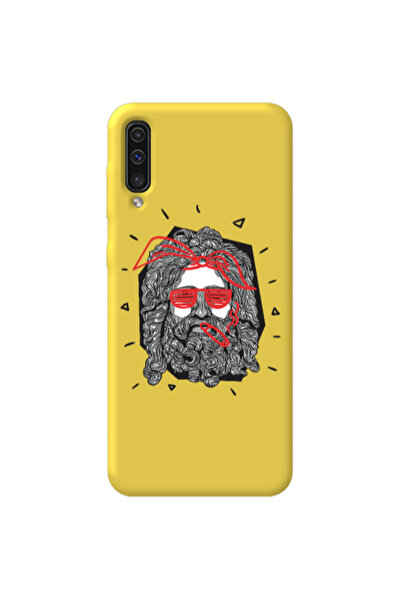 Other Samsung A70 Cool glasses Yellow Colored Silicone TPU Θήκη