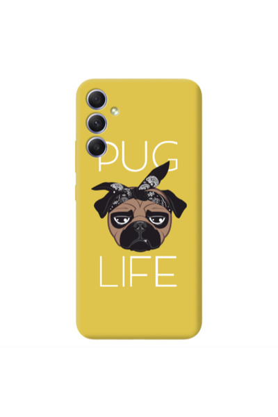 Other Samsung A34 Pug Life Yellow Colored Silicone TPU Θήκη