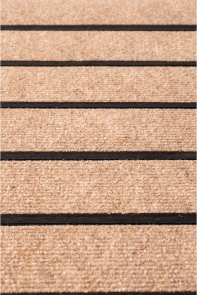 Evoris Delta Cc005A Non-Slip Base Beige Patterned Moisture Absorbing Dust Absorbing Door Mat Uv Resistant 45X70