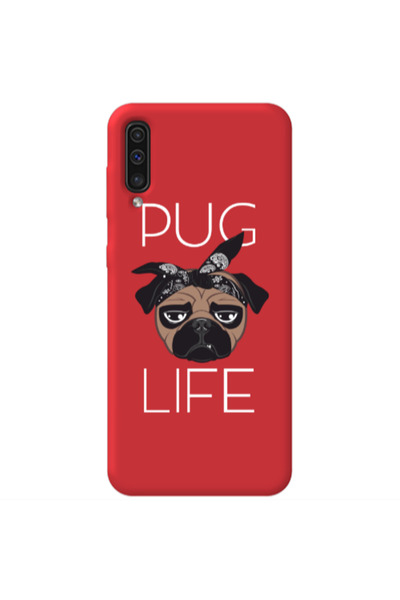 Other Samsung A70 Pug Life Red Colored Silicone TPU Θήκη