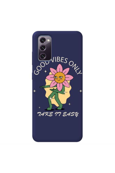 Other Samsung S20 FE Good Vibes Only Dark blue Colored Silicone TPU Θήκη