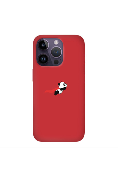 Other Apple iPhone 14 Pro kite flying panda Red Colored Silicone TPU Θήκη