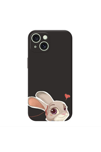 Other Apple iPhone 15 Plus Valentines 16 Black Colored Silicone TPU Θήκη