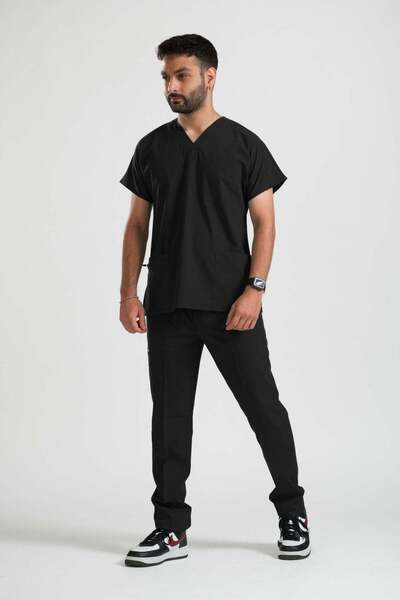 oksijen uniform Classic Oxyflex- Black - (Unisex Single Top)