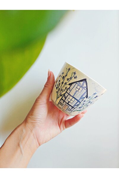 WEBBMODA Handmade Blue Home Mug Custom Design