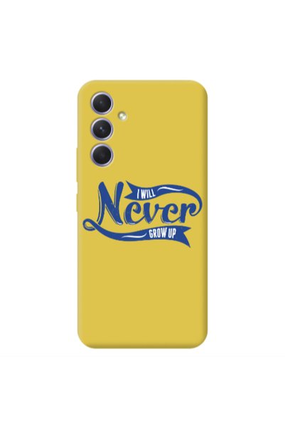 Other Samsung A35 I Will Never Grow Up Yellow Colored Silicone TPU Θήκη