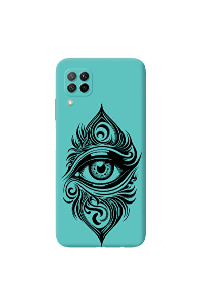 Other Huawei P40 Lite Eye patterned drawing Turquoise Colored Silicone TPU Θήκη