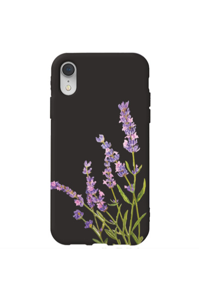 Other Apple iPhone Xr Flowers 8 Black Colored Silicone TPU Θήκη