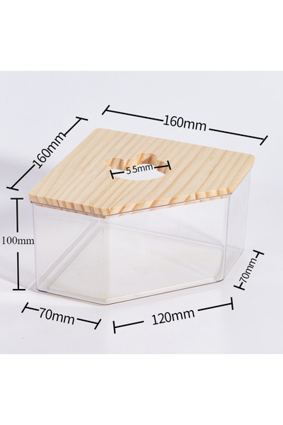 Choice7 Pentagon L Creative Hamster Bath Room Bathing Room Sandbox Fully Tran...