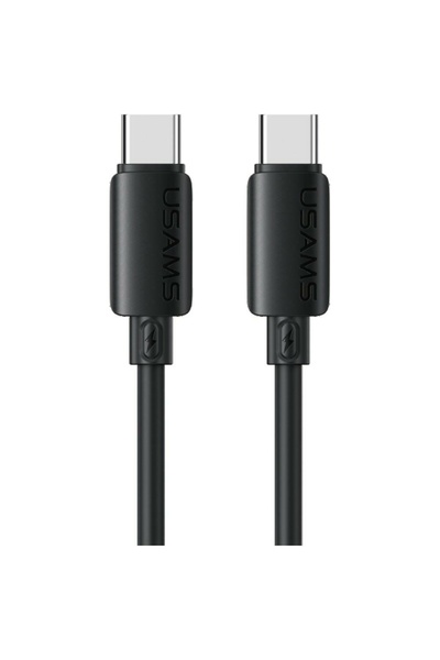 Usams U98 USB-C σε USB-C 60W 3A Καλώδιο Γρήγορης Φόρτισης και Δεδομένων 1μ Μαύρο