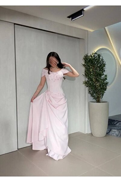 MILANORA Long Dress Evening Gown Luxury Dress Nude Color