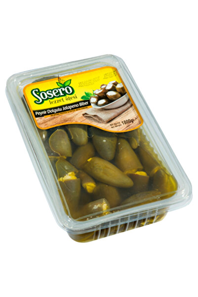 Sosero Peynir Dolgulu Biber 1,8Kg Jalapeno (8'li Paket)