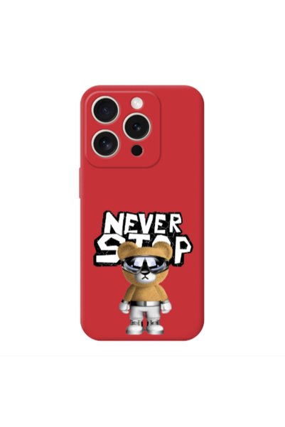 Other Apple iPhone 15 Pro Max Never stop Red Colored Silicone TPU Θήκη