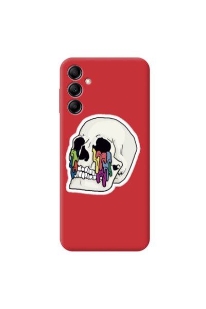 Other Samsung A14 5G Skull Red Colored Silicone TPU Θήκη