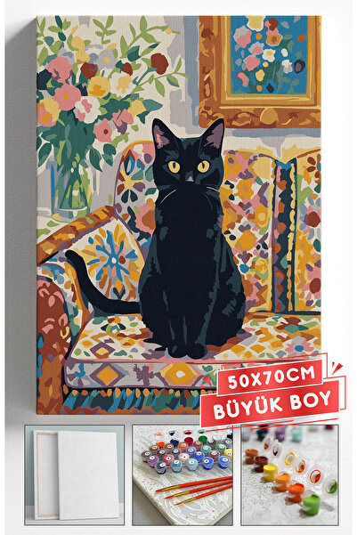 Akihabara Sayılarla Boyama Hobi Seti Çerçeveli Numaralı Tuval Fırça Boya Dahi...