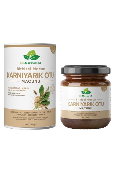 DRNATURAL Karnıyarık Otu Tozu Macunu Bitki Karışımlı Probiyotik Macun (Psylli...
