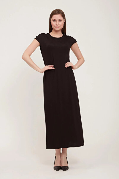 Invee Combed Cotton Sleeveless Dress Black 6139