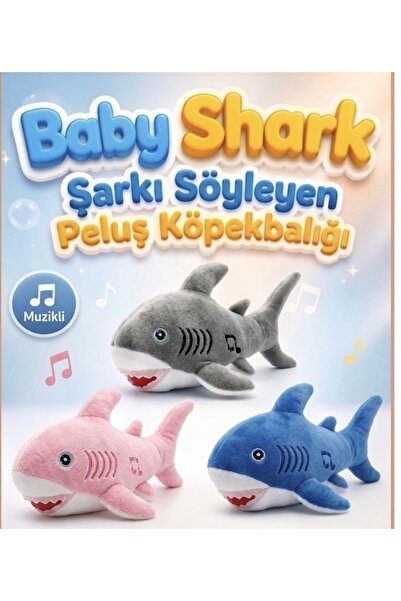CYA Tekstil 25 cm baby Shark şarkılı Pelus köpek balığı
