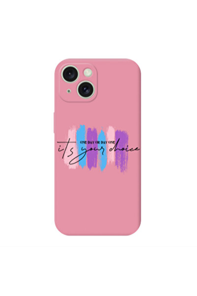 Other Apple iPhone 15 Plus One Day Or Day One Pink Colored Silicone TPU Θήκη
