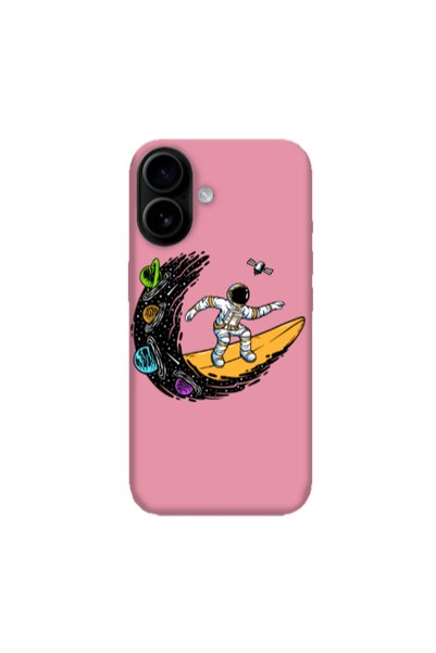 Other Apple Iphone 16 plus Surf in space Pink Colored Silicone TPU Θήκη