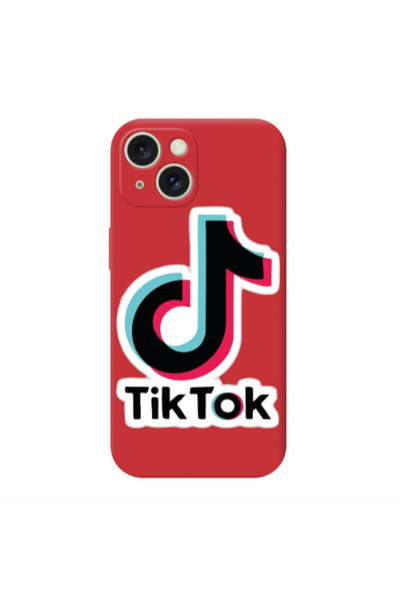 Other Apple iPhone 15 Plus Tik Tok Red Colored Silicone TPU Θήκη