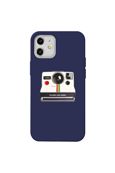 Other Apple iPhone 12 Polaroid land camera Dark blue Colored Silicone TPU Θήκη