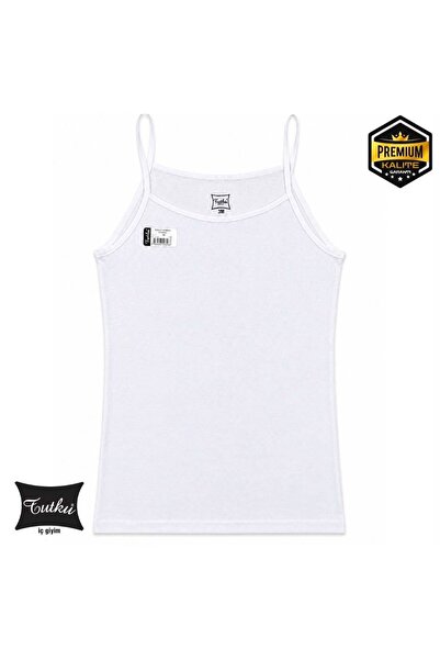 medineticaret 6-Pack Tutku 100% Cotton Thread Strap Ribbed Women's Undershirt