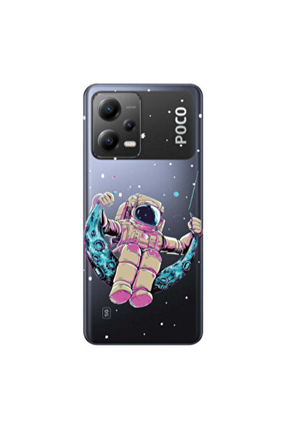 Other Xiaomi Poco X5 Astronaut swinging on the moon Transparent Silicone TPU ...
