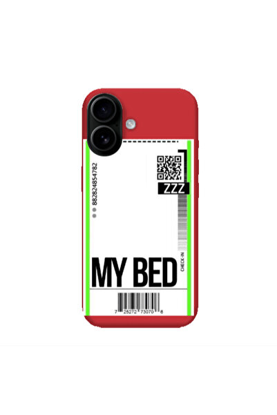 Other Apple Iphone 16 plus My Bed ZZZ Red Colored Silicone TPU Θήκη
