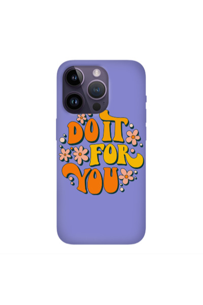 Other Apple iPhone 14 Pro Do it For You Purple Colored Silicone TPU Θήκη