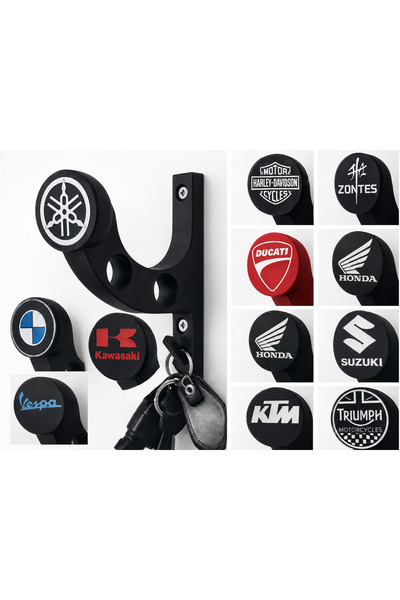 Nexora Kişiye Özel Motosiklet Kask/Mont/Anahtarlık Askılığı – Seçtiğiniz Mark...