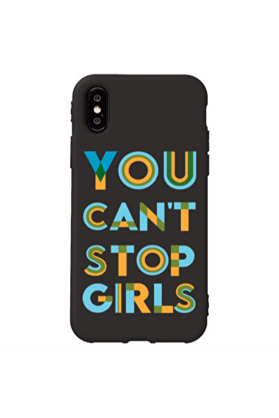 Other Apple iPhone Xs You Cant Stop Girls Black Colored Silicone TPU Θήκη