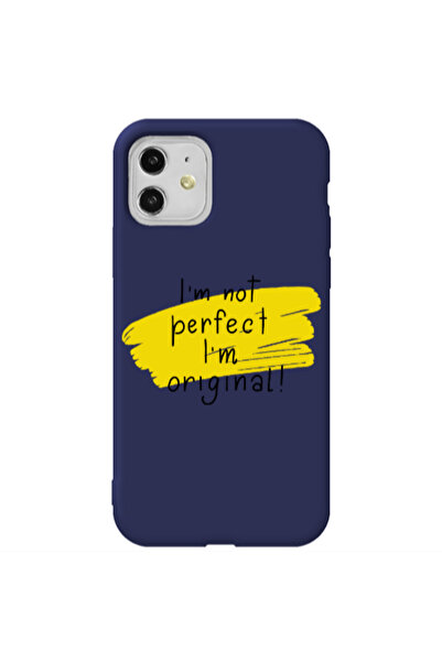 Other Apple iPhone 11 I m not perfect Dark blue Colored Silicone TPU Θήκη