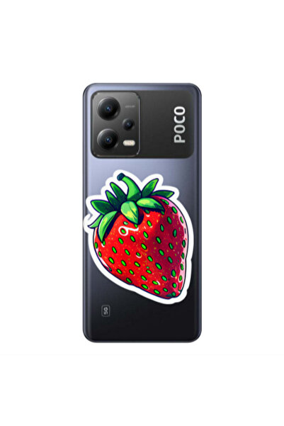 Other Xiaomi Poco X5 strawberry Transparent Silicone TPU Θήκη