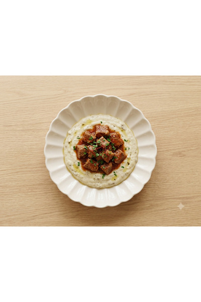 Generic Brand Set of 6 Porcelain Deep Dinner Plates - 19 cm Wavy Edge Modern ...