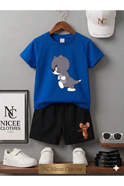 NC Nicee Clothes Summer Children's T-Shirt Shorts Unisex (Printed with Sensit...