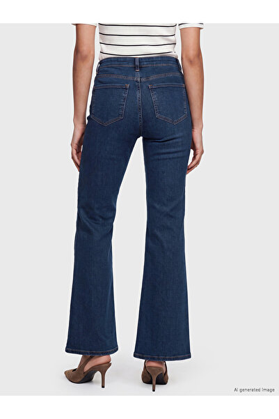 LC Waikiki LCW Jeans İndigo Flare Kadın Jean Pantolon